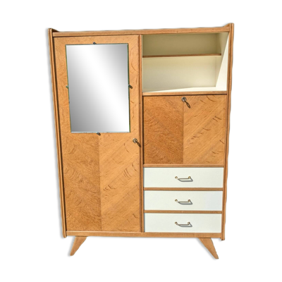 Secrétaire scriban armoire penderie vintage