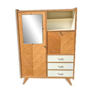 Secrétaire scriban armoire penderie vintage