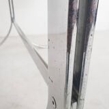 Glass and chrome dining table, 1970's