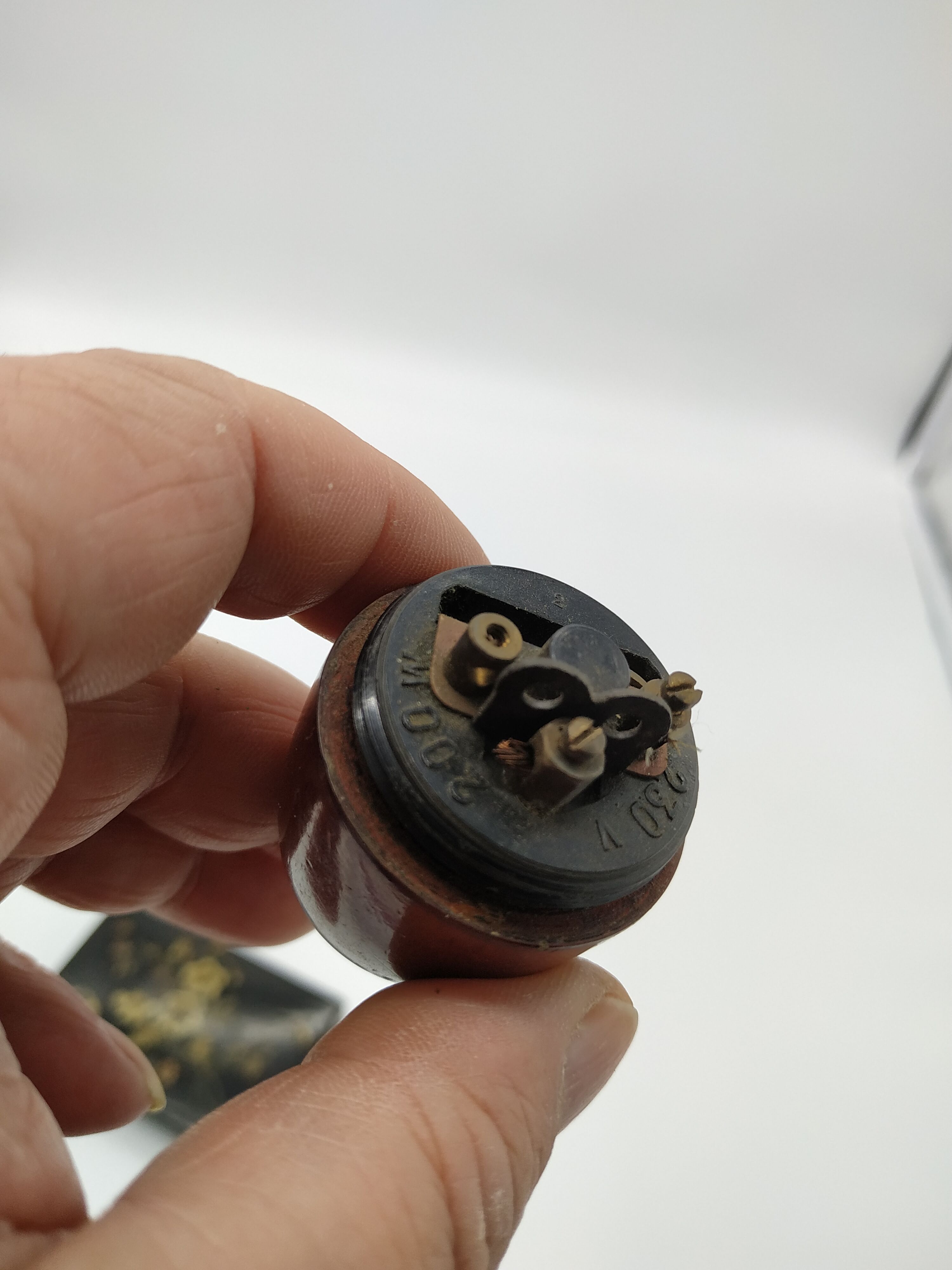 Old wooden and Bakélite art deco switch