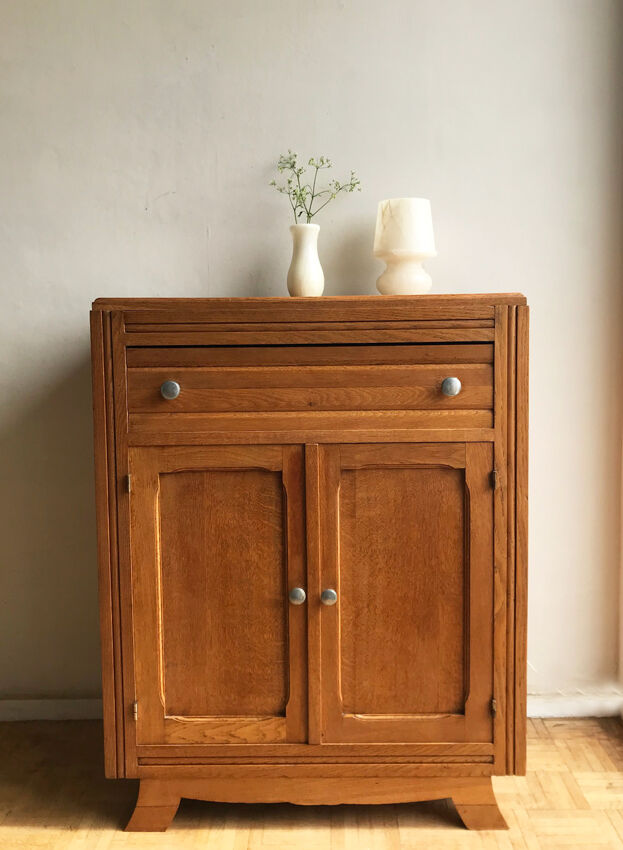 Buffet parisien des années 1940 / 1950 - chêne clair
