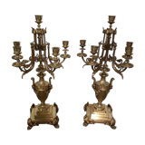A pair of candle holders