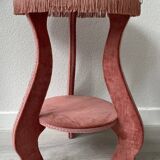 Vintage 80s velvet side table