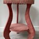 Vintage 80s velvet side table