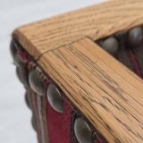 1960s, Danish 2-seater sofa, original condition, furniture wool, oak wood.