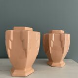 Pair of Art Deco Orchies Moulin des Loups vases circa 1930