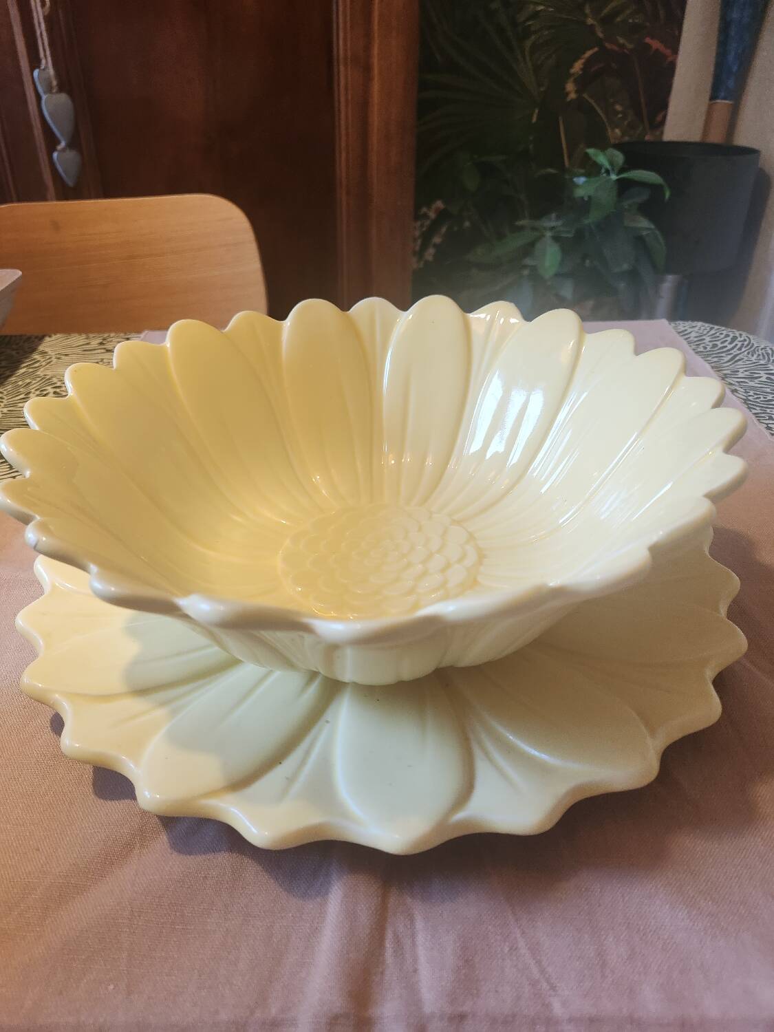 Ensemble saladier et plat