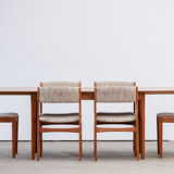 Scandinavian vintage extendable table double extension 1960