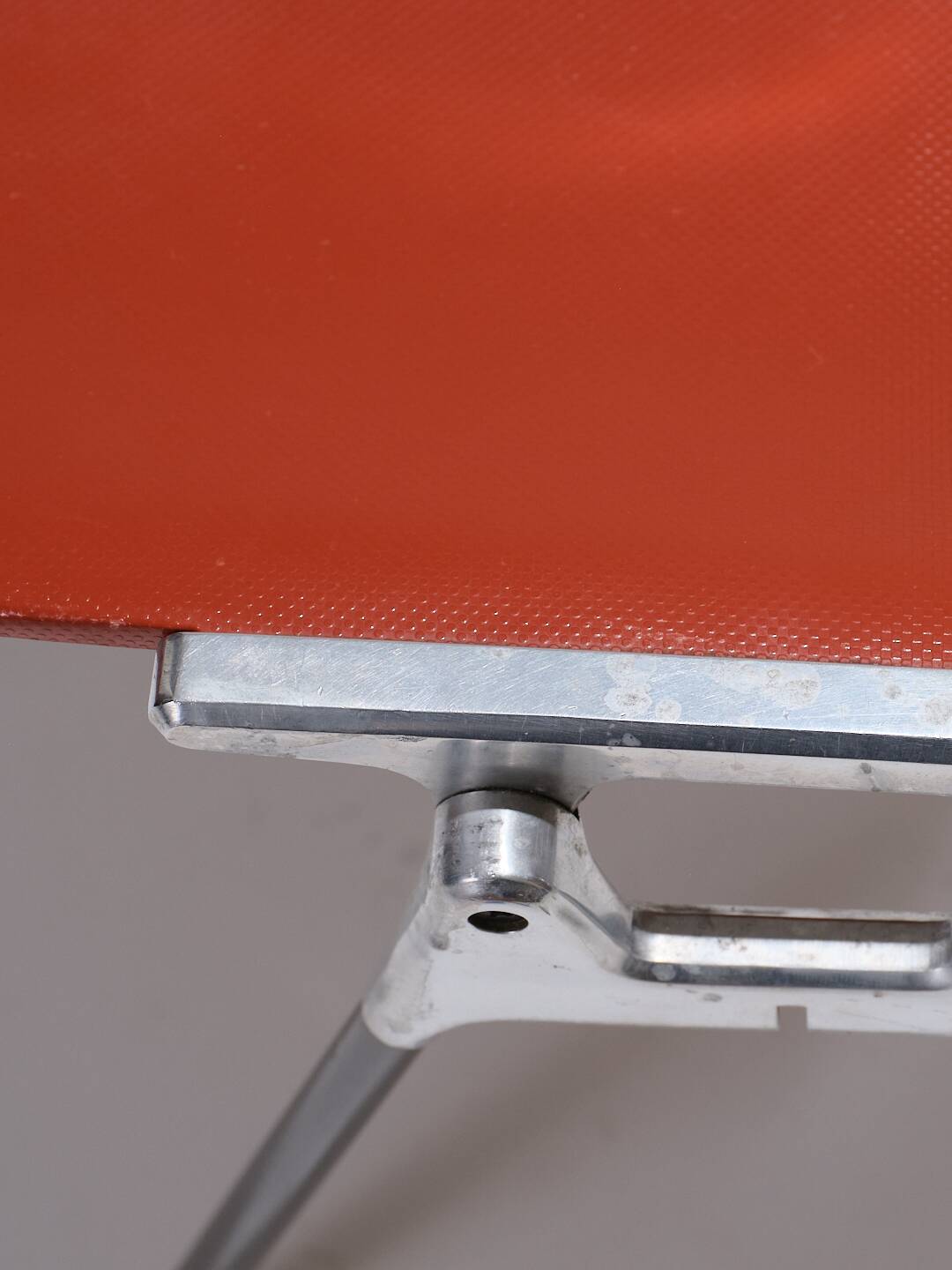 Set de 4 chaises empilables dsc 106 orange, Castelli, G. Piretti, 1970s