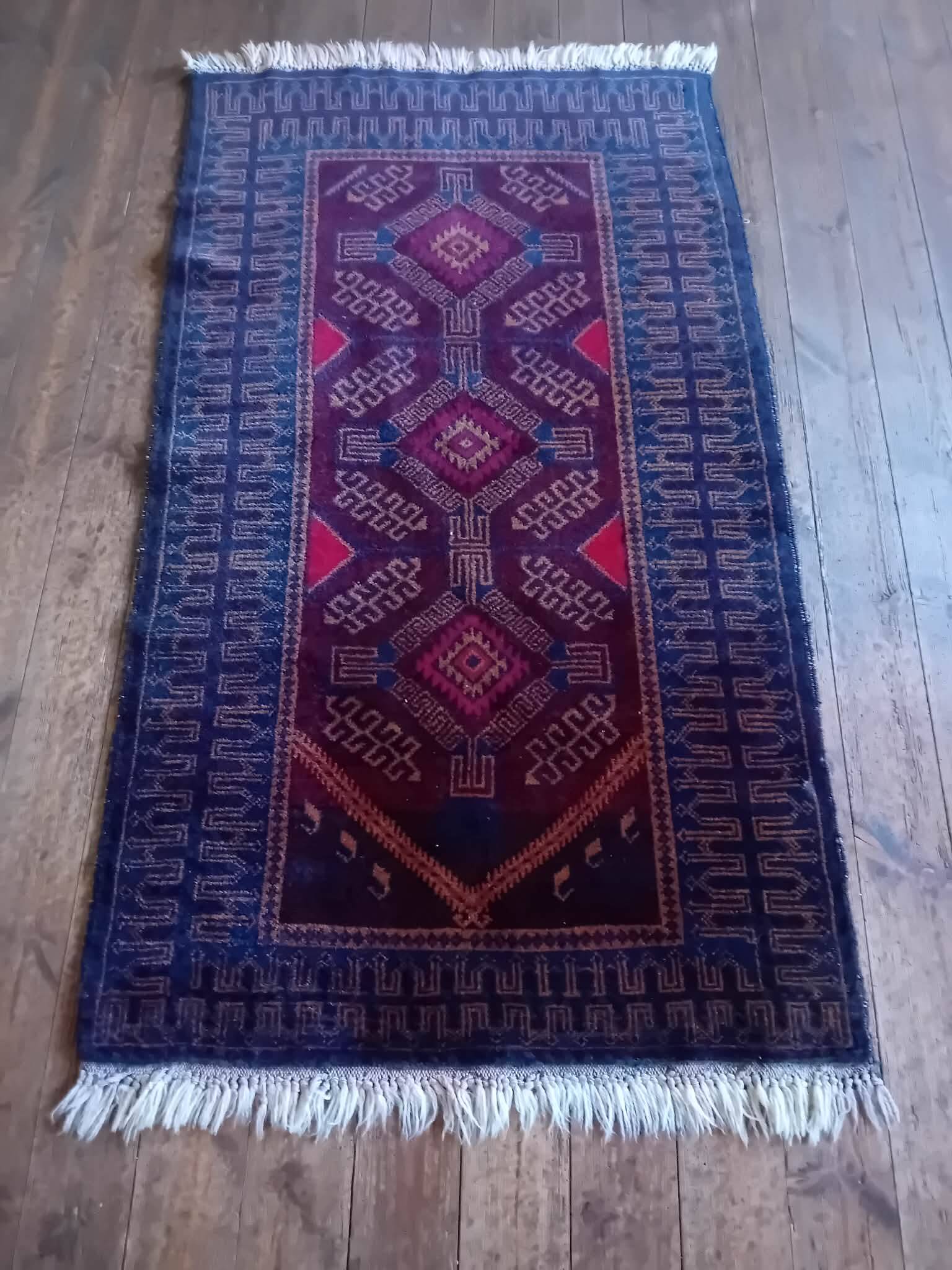 Handmade Afghan Belouch rug 155x90cm
