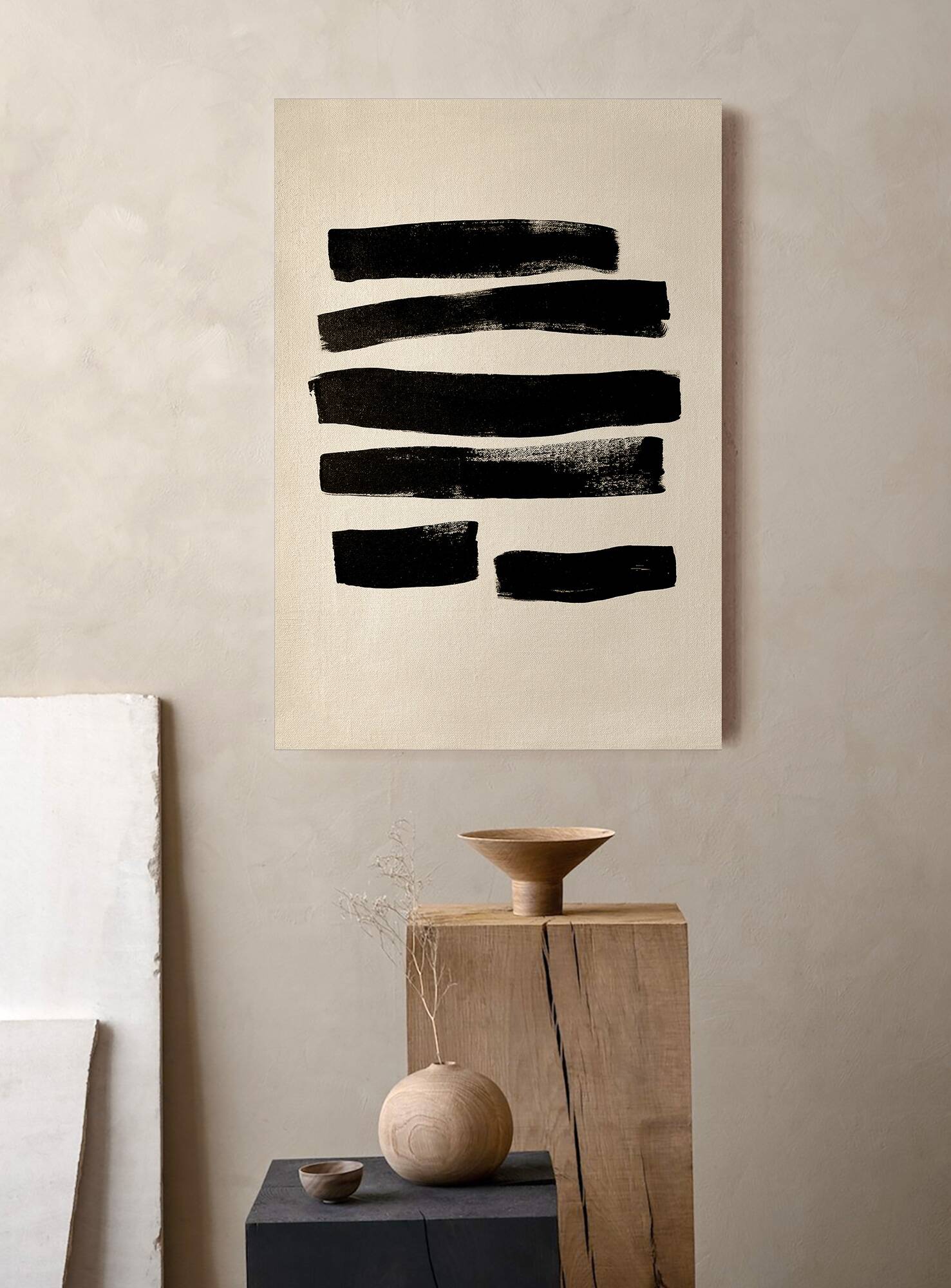 "Stripes" Abstract painting on canvas, 70x100 cm