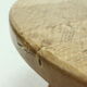 Brutalist Solid Oak Round Coffee Table 1970s