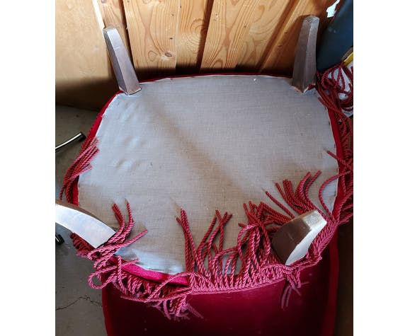 Red velvet armchair