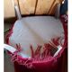 Fauteuil velours rouge