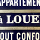 Vintage double-sided enamel plate 50's "Apartment for Rent - All Comfort"