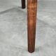 1960s Danish Modern Wood and Black Leather Stool