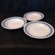Trio d’assiettes creuses en Faïence ‘’Oxford – Brazil’’ Motif Damier bleu