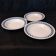 Set of three deep plates in earthenware "Oxford – Brazil" Blue check pattern