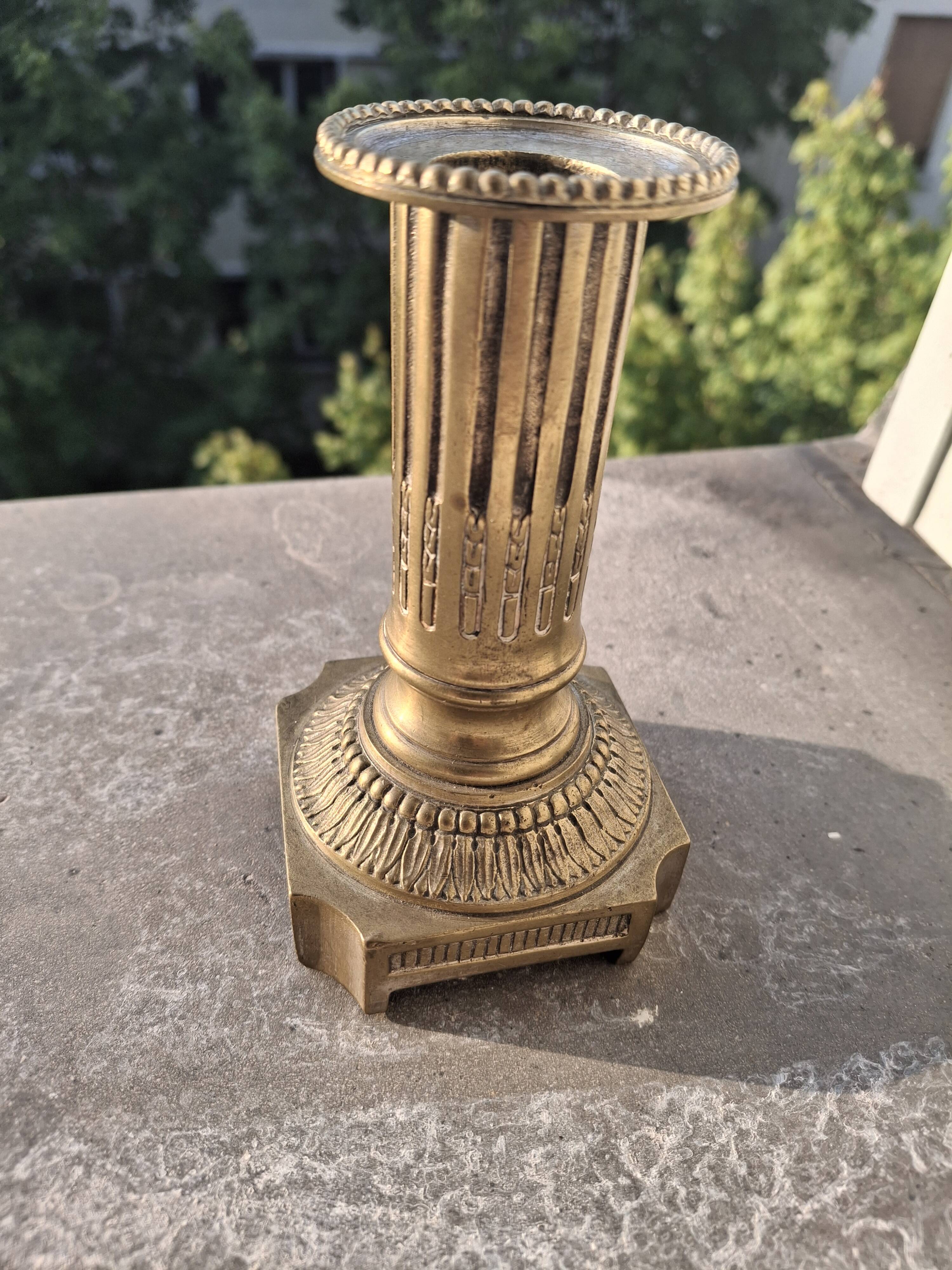 Empire style bronze candle holder