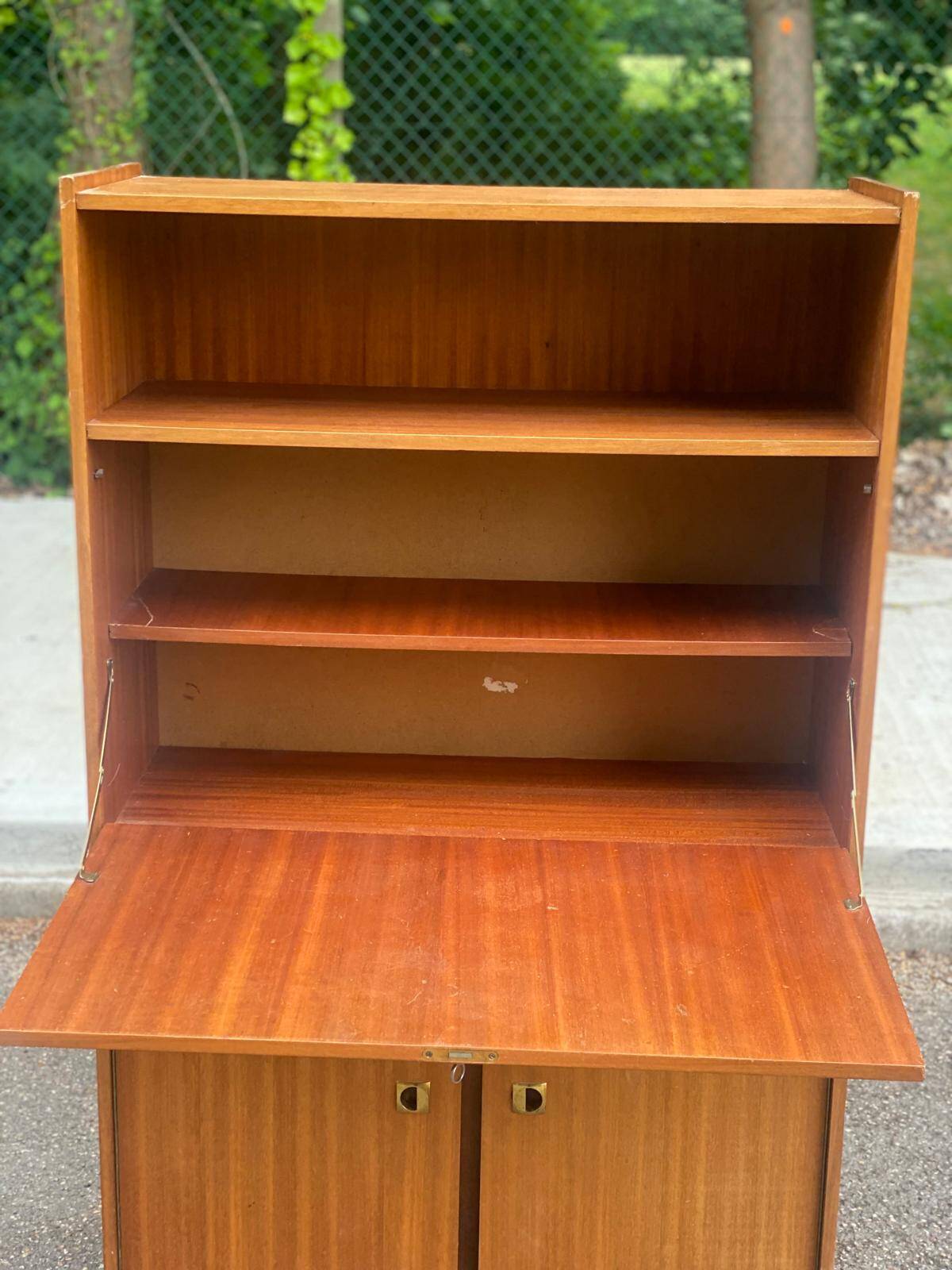 Scandinavian secretary with 3 doors, 1960.