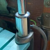 Old architect's lamp in chrome metal induction lighting vintage workshop in working order