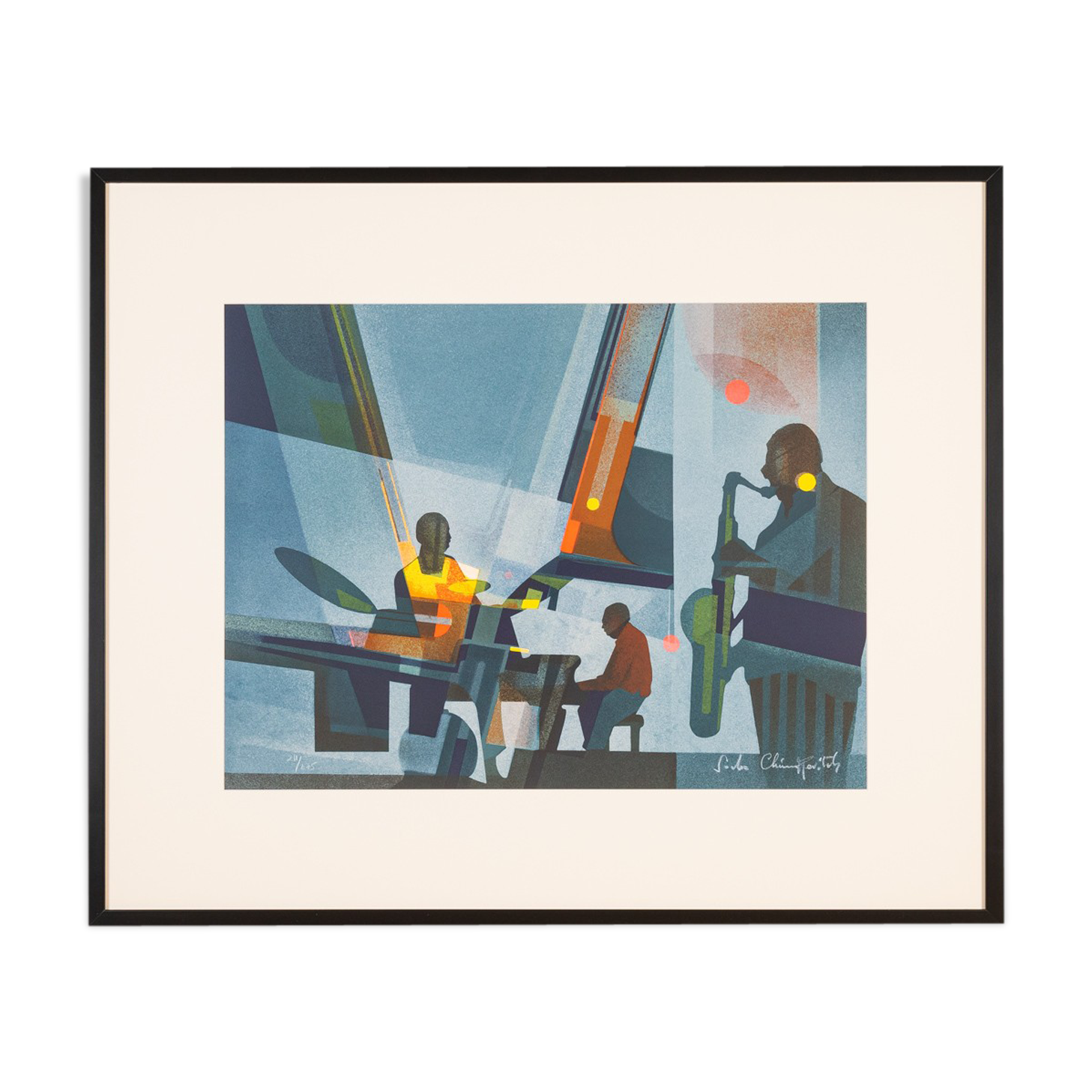 Jazz at Night, sérigraphie sur papier épais, 97 x 81 cm