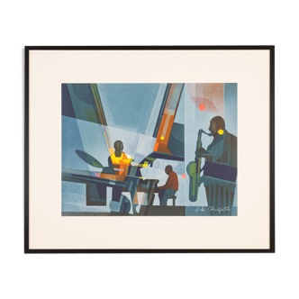 Jazz at Night, sérigraphie sur papier épais, 97 x 81 cm