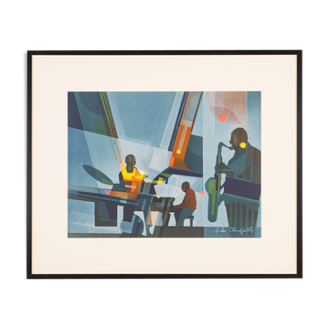 Jazz at Night, Screen Printing on Thick Paper, 97 x 81 cm