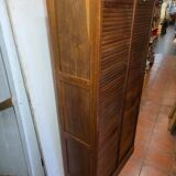 Antique double curtain oak cabinet