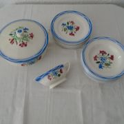 Set of 22 pieces ELORN Sarreguemines Digoin ancient faience