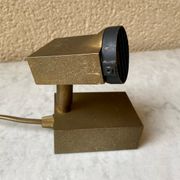 Halogen spot lamp solid brass modernist vintage design 70s