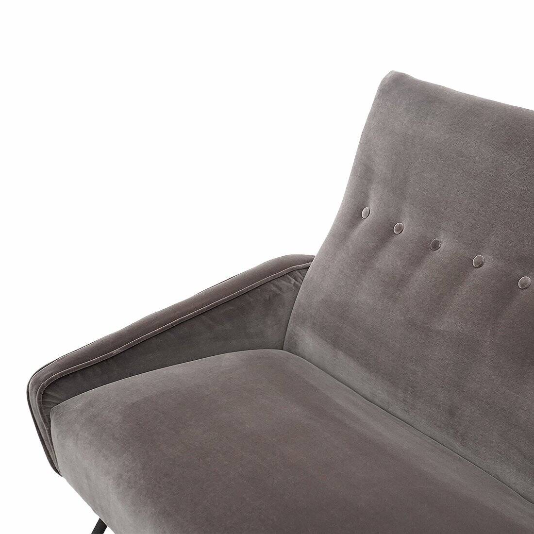 Two-seater velvet sofa by Felice Rossi, 1950s.