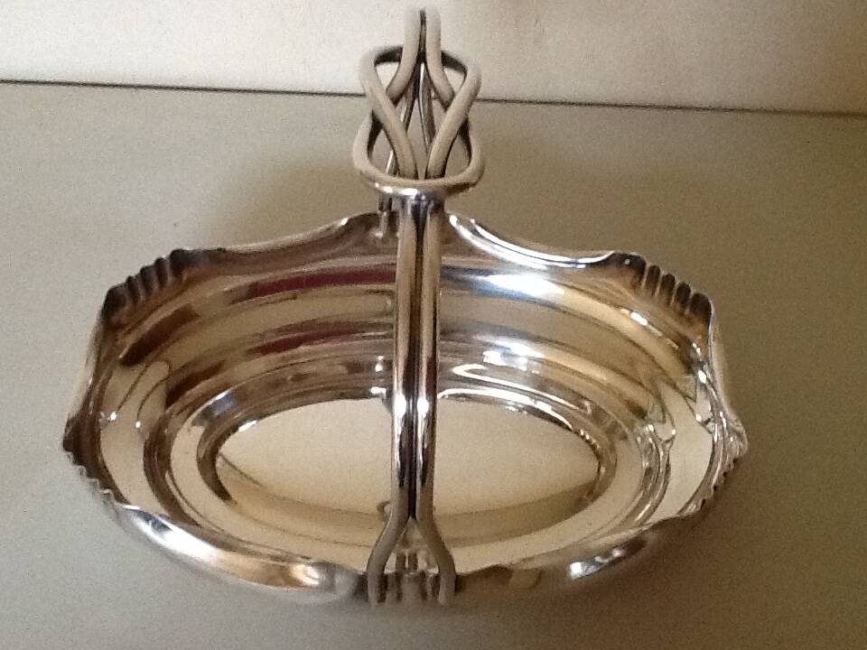 Silver metal basket