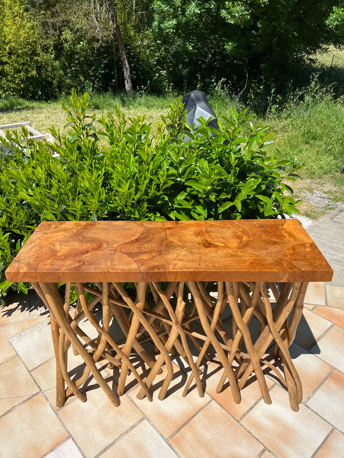 Teak console