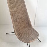 Vintage rattan armchair 1950