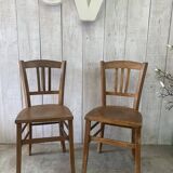 Set of 4 mismatched bistro chairs
