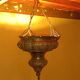 Chandelier / sanctuary lamp / church pendant light / copper and bronze censer