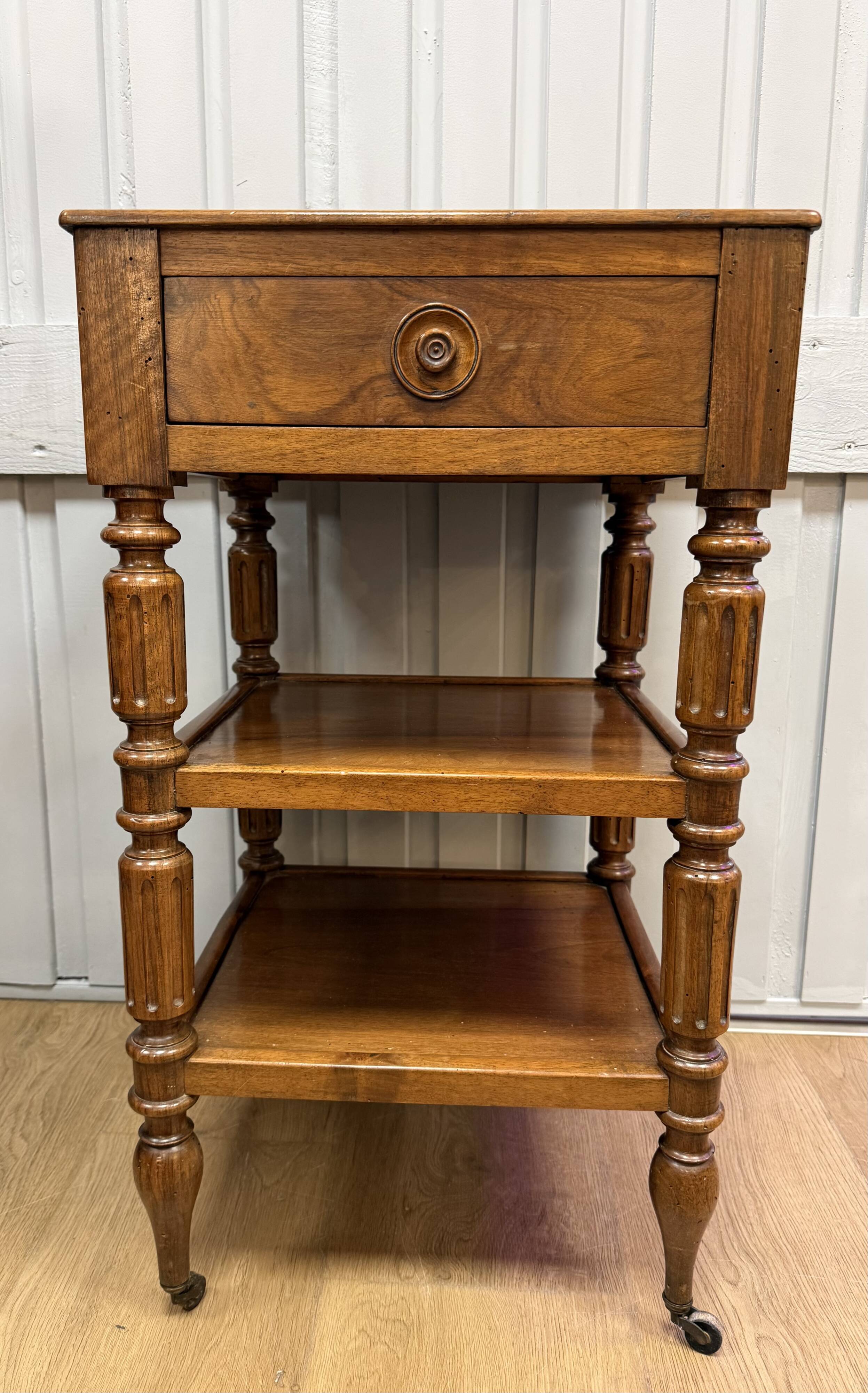 small walnut side table