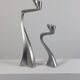 Pair of postmodern aluminium candlesticks by Matthew Hilton