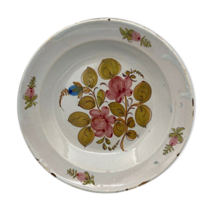 Plat espagne XIXème - decor floral