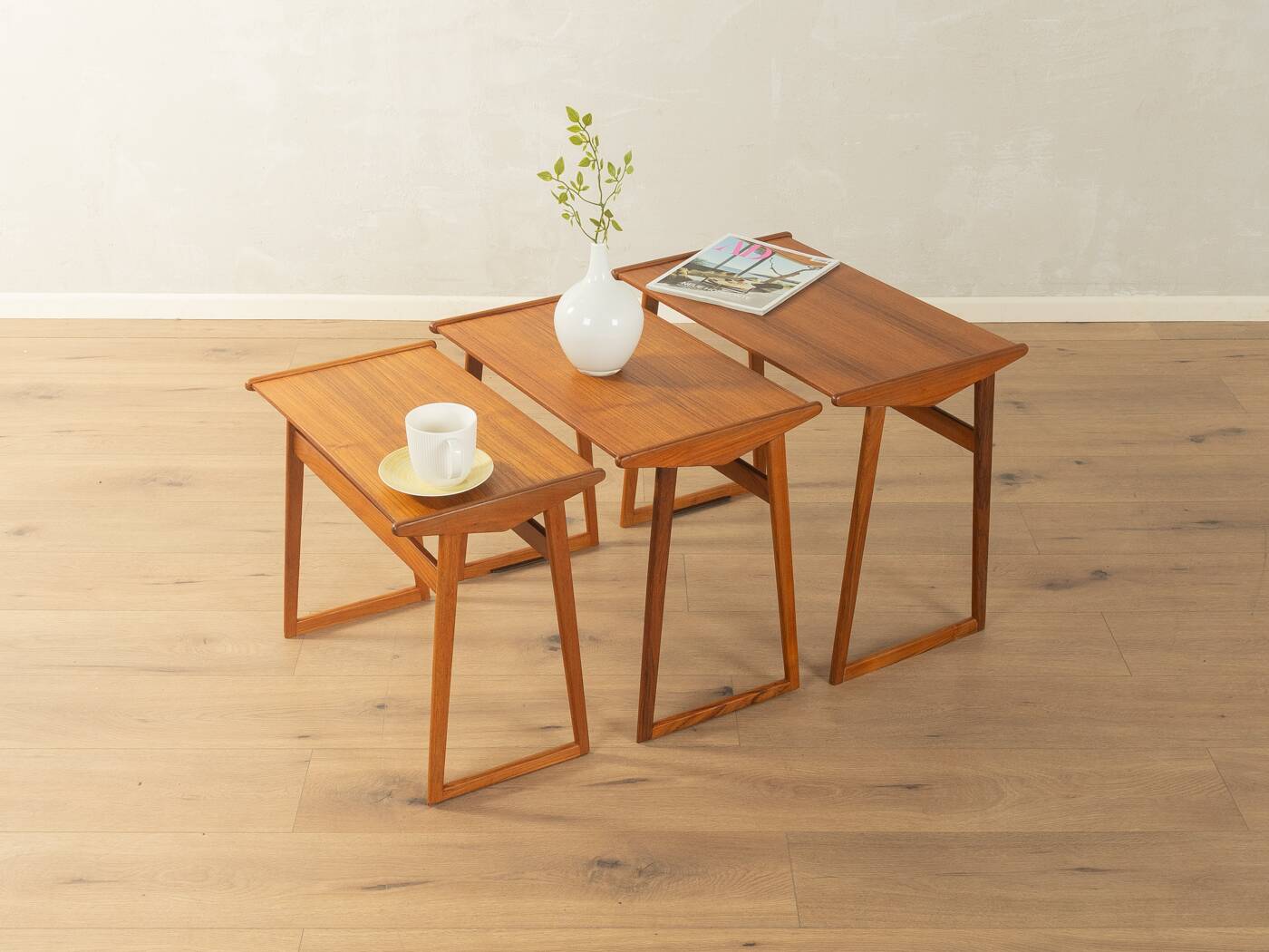 Classic nesting tables from the 1960s, teak, set of 3, Denmark