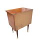 Vintage bedside table with golden pencil legs