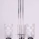 Mid-Century Chandelier in Chromed Steel and Glass by Drukov, Czech, 1970s