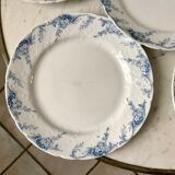 set of dessert plates in K&G Lunéville Iron Earth model "Angèle" late 19th century