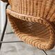 Sculptural lounge chair in rattan and metal, 1960s