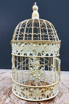 Classic roung wrought iron bird cage small