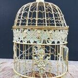 Classic roung wrought iron bird cage small