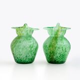Pair of Murano Glass Vases - Calle - 90's - Made in Italy