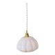 Vintage glass pendant light from Clichy in white.