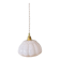 Vintage glass pendant light from Clichy in white.